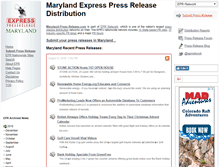 Tablet Screenshot of maryland-press-release.com